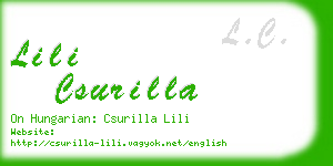 lili csurilla business card